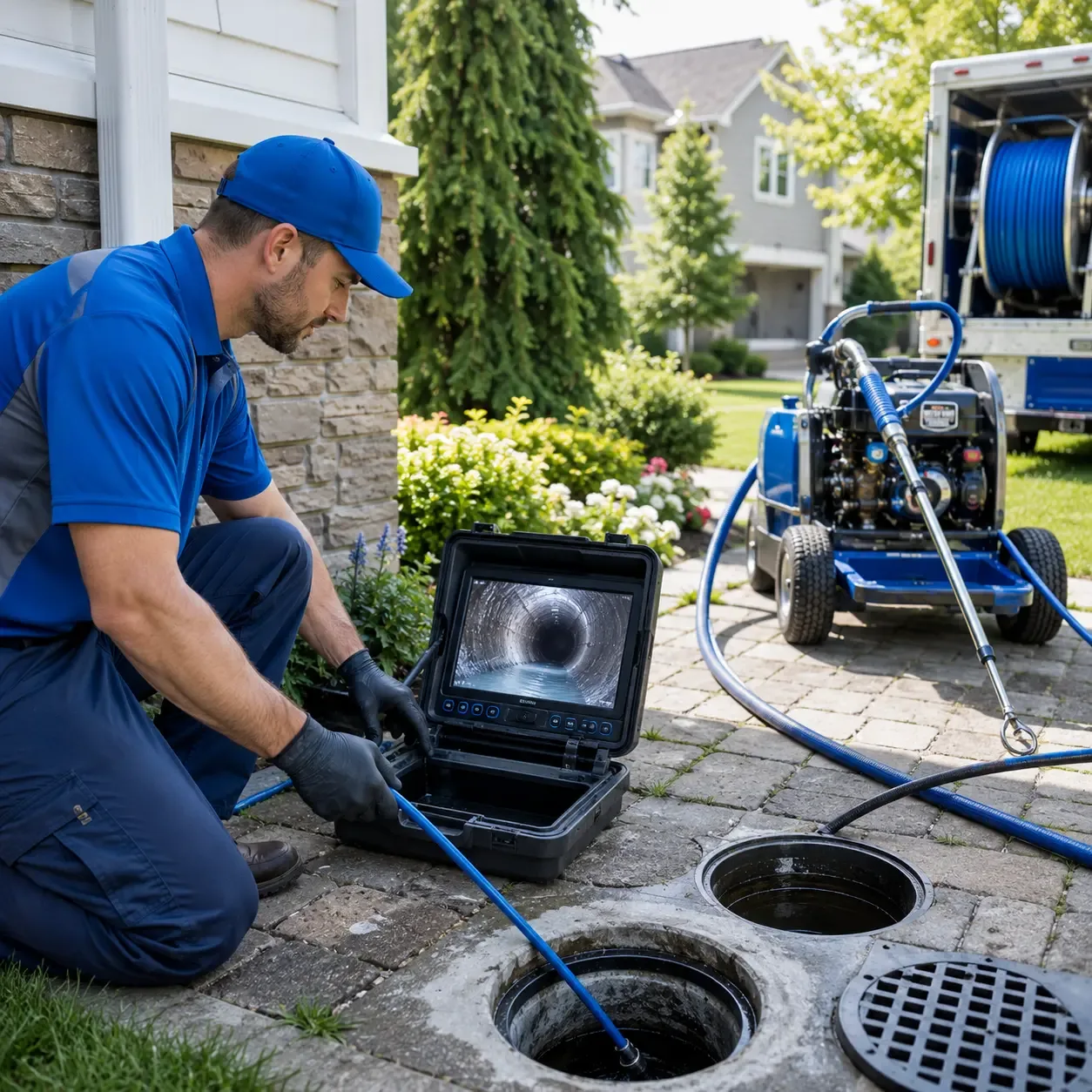 Outdoor drain cleaning professionals serving West Paris, ME