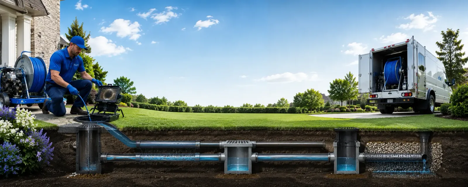 Outdoor drain cleaning information for West Paris, ME